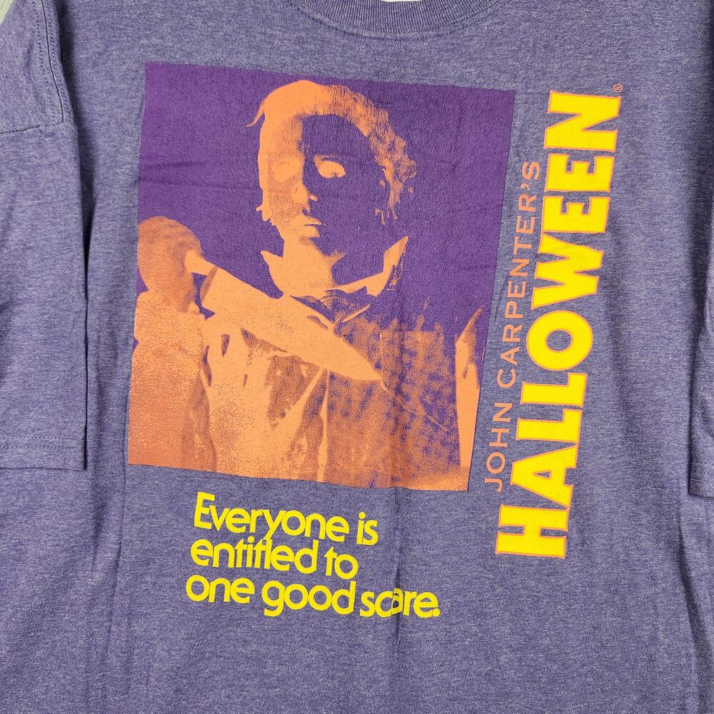 Halloween Michael Myers Shirt Mens 2XL Purple John Carpenter Graphic Horror Tee
